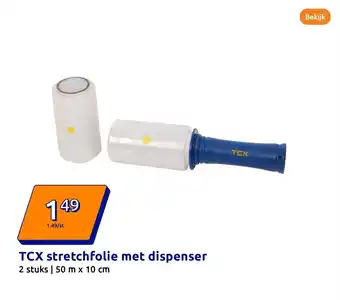 Action TCX stretchfolie met dispenser aanbieding