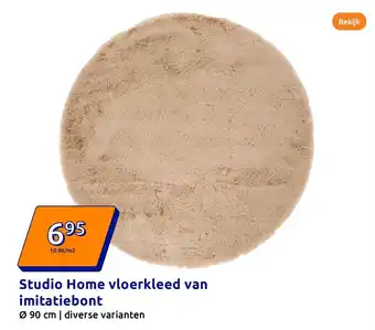 Action Studio Home vloerkleed van imitatiebont aanbieding