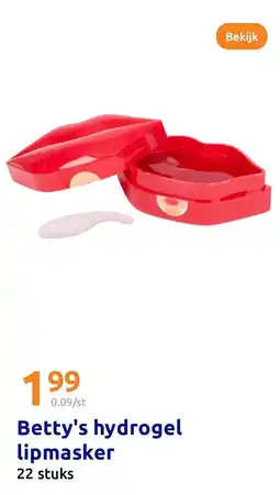 Action Betty's hydrogel lipmasker aanbieding