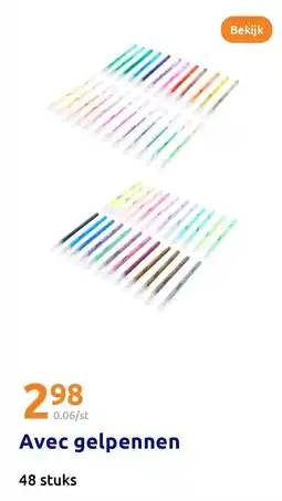 Action Avec gelpennen aanbieding