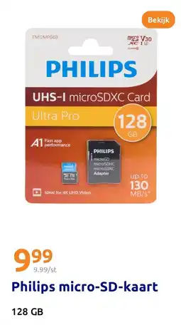 Action Philips micro-SD-kaart aanbieding
