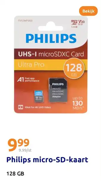 Action Philips micro-SD-kaart aanbieding