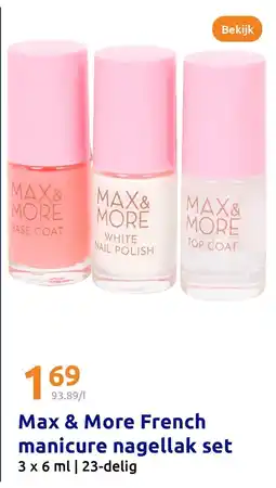 Action Max & More French manicure nagellak set aanbieding