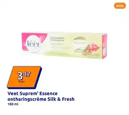 Action Veet Suprem' Essence ontharingscrème Silk & Fresh aanbieding