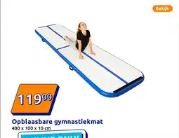 Action Opblaasbare gymnastiekmat aanbieding