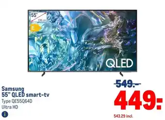 Makro Samsung 55 QLED smart-tv aanbieding