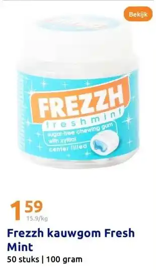 Action Frezzh kauwgom Fresh Mint aanbieding