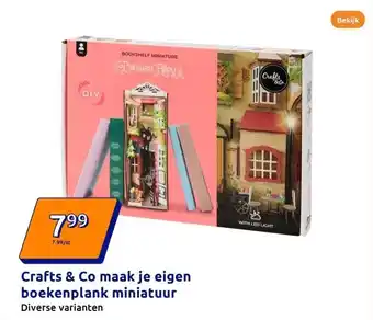 Action Crafts & Co maak je eigen boekenplank miniatuur aanbieding