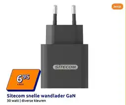Action Sitecom snelle wandlader GaN aanbieding