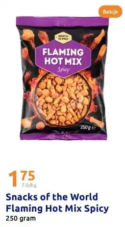 Action Snacks of the World Flaming Hot Mix Spicy aanbieding
