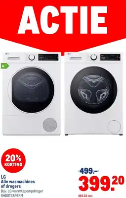 Makro LG Alle wasmachines of drogers aanbieding
