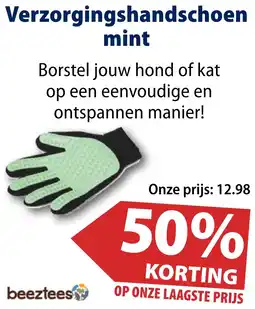 Huisdier Voordeelshop Verzorgingshandschoen mint aanbieding