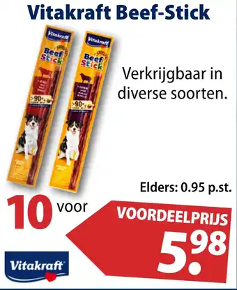 Huisdier Voordeelshop Vitakraft Beef-Stick aanbieding