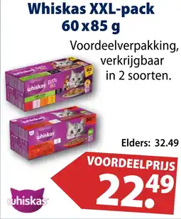Huisdier Voordeelshop Whiskas XXL-pack aanbieding