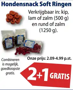 Huisdier Voordeelshop Hondensnack Soft Ringen aanbieding