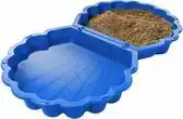 Bol.com Zandbak schelp blauw 2-delig88 x 77cm x 36 cm SwingKing Zandbak / waterbak met deksel aanbieding