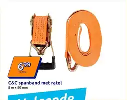 Action C&C spanband met ratel aanbieding