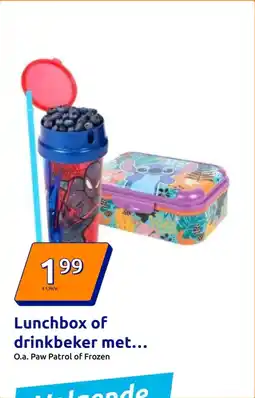 Action Lunchbox of drinkbeker met aanbieding