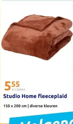 Action Studio Home fleeceplaid aanbieding