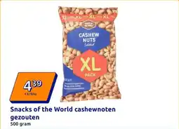 Action Snacks of the World cashewnoten gezouten aanbieding