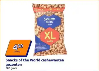 Action Snacks of the World cashewnoten gezouten aanbieding
