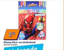 Action Disney kleur- en stickerboek aanbieding