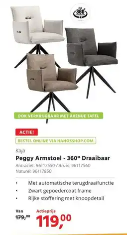 HANOS Kaja Peggy Armstoel 360° Draaibaar aanbieding