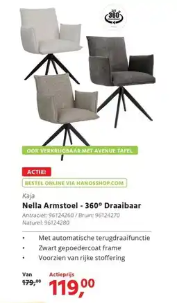 HANOS Kaja Nella Armstoel 360° Draaibaar aanbieding