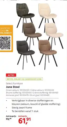 HANOS Select furniture june stoel aanbieding