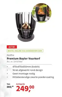 HANOS Redfire Premium Baylor Vuurkorf aanbieding