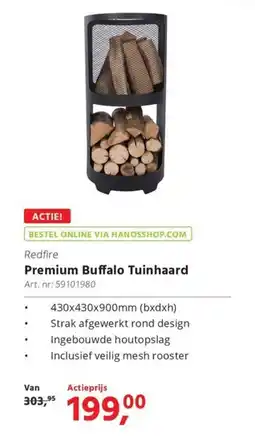 HANOS Redfire premium buffalo tuinhaard aanbieding