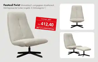 Woonsquare Fauteuil Twist aanbieding