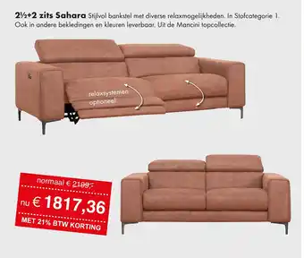 Woonsquare 212+2 zits Sahara aanbieding