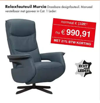 Woonsquare Relaxfauteuil Murcia aanbieding