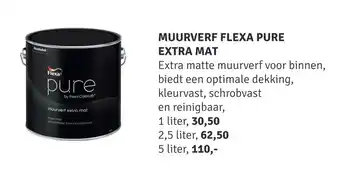 Nijhof Muurverf Flexa Pure Extra Mat 1 liter aanbieding