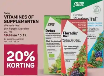 Ekoplaza Salus VITAMINES OF SUPPLEMENTEN aanbieding