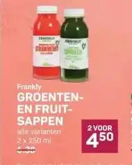 Ekoplaza Frankly GROENTEN- EN FRUIT-SAPPEN aanbieding