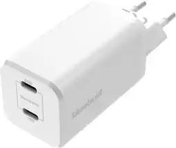 Coolblue BlueBuilt Power Delivery Oplader met 2 Usb C Poorten 65W Wit aanbieding