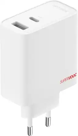 Coolblue OnePlus SuperVOOC Oplader 80W met 2 Poorten + Usb C kabel aanbieding