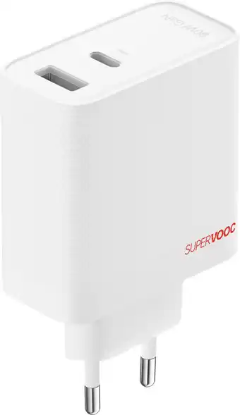 Coolblue OnePlus SuperVOOC Oplader 80W met 2 Poorten + Usb C kabel aanbieding