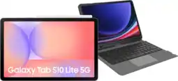 Coolblue Samsung Galaxy Tab S10 Lite 10,9 inch 256GB Wifi en 5G Grijs + Toetsenbord Hoes QWERTY aanbieding