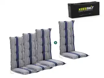 Kees Smit Madison tuinkussen set van 4 hoge rug aanbieding