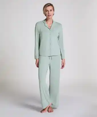 Hunkemoller Hunkemöller Broek Jersey Essential Groen aanbieding