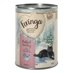 Zooplus Limited Edition: Feringa Single Meat Wintermenu Pulled Turkey met Pastinaak Kattenvoer 6 x 410 g aanbieding
