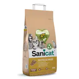 Zooplus Dubbelpak: 2x20l Sanicat kattenbakvulling van gerecycled hout aanbieding