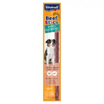 Zooplus 12g Kalkoen & Struisvogel Vitakraft Rundvleesstick Hypoallergeen Hondensnacks aanbieding
