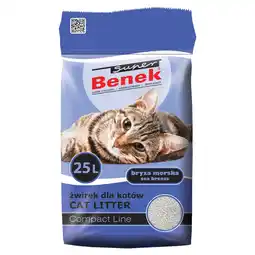 Zooplus 25 l (ca. 20 kg) Super Benek Compact met Zee Geur - Kattenbakvulling aanbieding