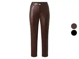 Lidl esmara Dames imitatieleren broek aanbieding