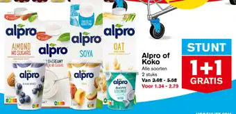 Hoogvliet Alpro of Koko, 2 stuks aanbieding