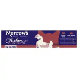 Pets Place Murrows Natvoer Kip Met Kippenlever In Bouillon - Kattenvoer - Kip Kippenlever 70 g aanbieding